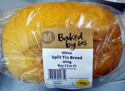 White Split Tin Bread