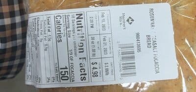 Sam’s Club Focaccia Bread