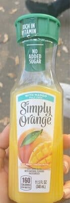 SIMPLY ORANGE, 100% JUICE BLEND, ORANGE MANGO
