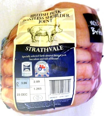 British pork boneless shoulder joint