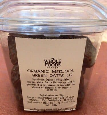 Organic Medjool Green dates