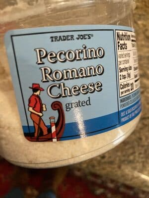 Pecorino Romano grated cheese