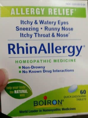 Allergy Relief RhinAllergy Homeopathic Medicine