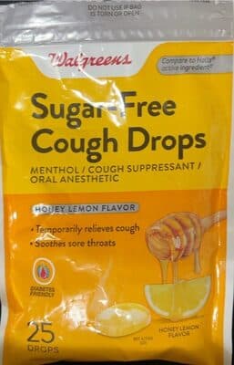 Walgreens Sugar Free Cough Drops Honey Lemon