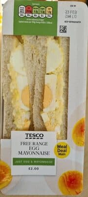 Tesco Free Range Egg Mayonnaise Sandwich