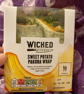 Sweet Potato Pakora Wrap