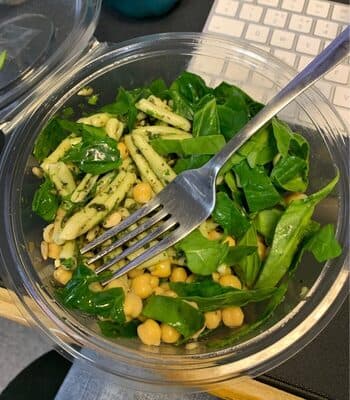Pesto Pasta & Chickpea Salad Bowl