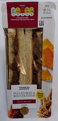 Pulled Beef & Red Leicester Sandwich