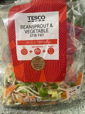 Beansprout and Vegetable Stir Fry