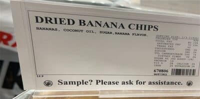 Dried Banana Chips