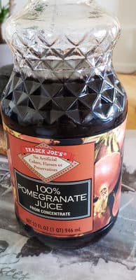 100% pomegranate juixe