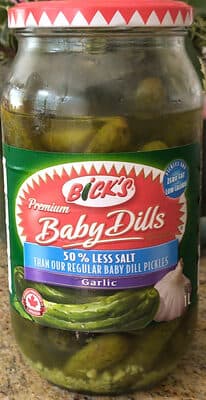 Premium Garlic Baby Dill Pickles With Less Salt