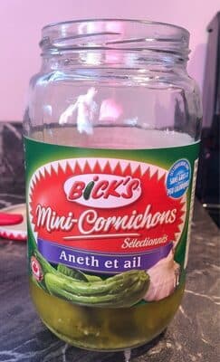 Mini cornichons aneth et ail