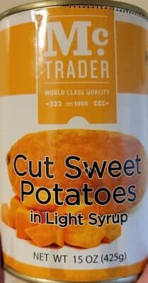 Cut Sweet Potatoes in Light Syrup