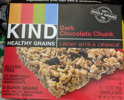 Dark Chocolate Chunk Granola Bars