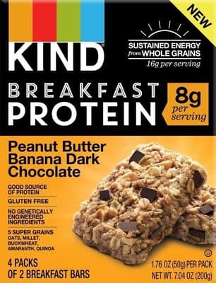 Peanut Butter Banana Dark Chocolate Breakfast Protein Bars