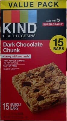 Kind Healthy Grains Dark Chocolate Chunk Granola Bars