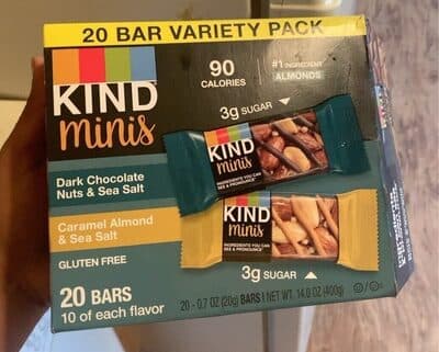 Kind Minis Dark Chocolate Nuts & Sea Salt / Caramel Almond Sea Salt Bars