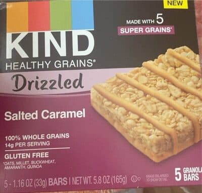 Salted Caramel Drizzled Granola Bars