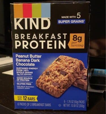 Peanut Butter Banana Dark Chocolate Protein Bars