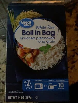 Boil In Bag Enriched Pre-Cooked Long Grain White Rice