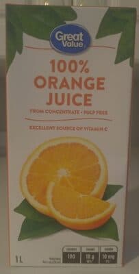 Pulp Free Orange Juice From Concentrate