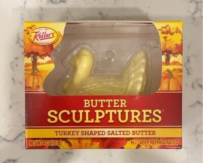 Butter turkey sculpture