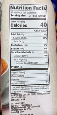 Naturally Better Organic Half-And-Half