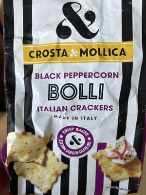 Black Peppercorn Bolli Italian Crackers