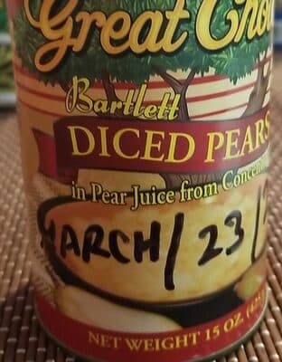 Diced Pears