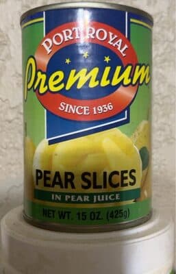 Pear slices