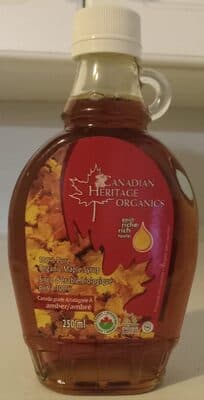 100% Pure Organic Amber Maple Syrup