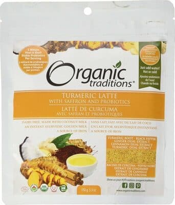 TURMERIC LATTE WITH SAFFRON AND PROBIOTICS, TURMERIC