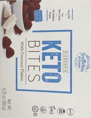 Cocoa Keto Bites with Coconut Flakes