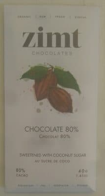 Chocolate 80% Sweetened with Coconut Sugar