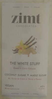 The White Stuff Vegan White Chocolate with Coconut and Maple Sugars