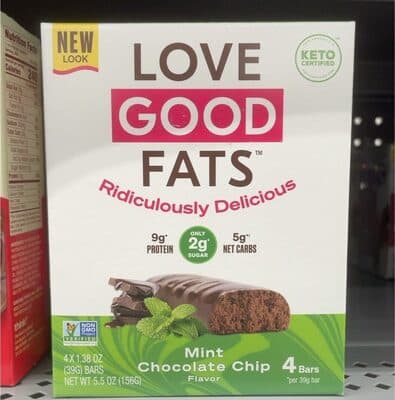 Mint Chocolate Chip Flavor Snack Bars