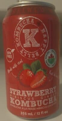 Strawberry Hibiscus Ginger Kombucha