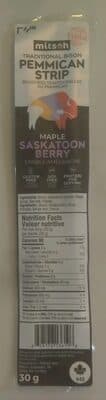 Maple Saskatoon Berry Traditional Bison Pemican Strip