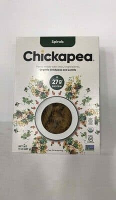Organic Chickpeas and Lentils Spirals Pasta