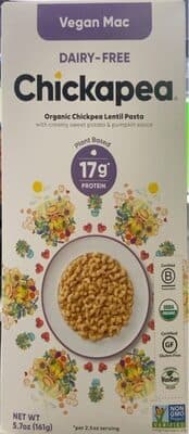 Organic Vegan Mac Chickpea Lentil Pasta with Creamy Sweet Potato & Pumpkin Sauce