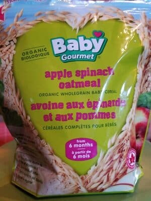 Avoine aux pinards et aux pommes
