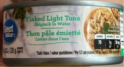 Thon pâle émietté dans l’eau
