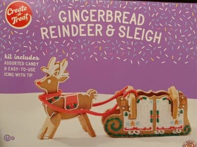 Gingerbread Reindeer & Sleigh