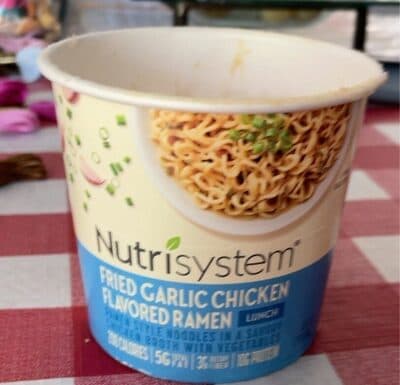 Fried garlic chicken flavored ramen