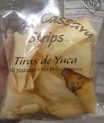 Yuca cassava strips