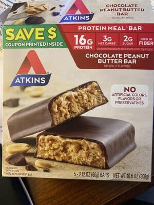 Chocolate Peanut Butter Flavored Protein Meal Bars