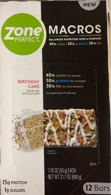 Birthday Cake Macros Bars