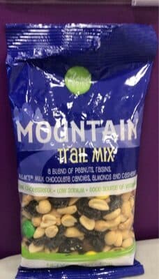 Mountain A Blend Of Peanuts, Raisins, M&M's Milk Chocolate Candies, Almonds And Cashews Trail Mix