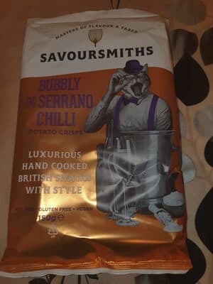 Bubbly and Serrano chilli potato crisps